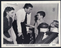 Joan Leslie, Robert Walker, Tommy Myers, and Rudy Lee in The Skipper Surprised His Wife