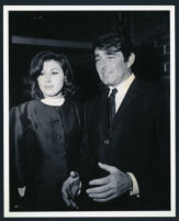 Caroline Boubis and Stuart Whitman at an industry screening of The Slender Thread