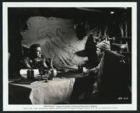 Kirk Douglas and Herbert Lom in a scene from Spartacus