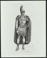 Sketch by Irene Valles of Caesar costume, Spartacus