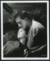 Kirk Douglas and Jean Simmons in a scene from Spartacus