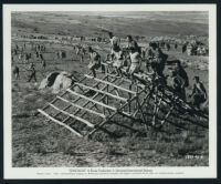 Extras in obstacle training scene in Spartacus