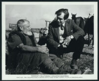 Stanley Kubrick and an extra between takes in Spain, Spartacus