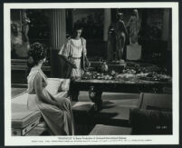 Jean Simmons and Laurence Olivier in a scene from Spartacus
