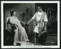 Laurence Olivier and Jean Simmons in a scene from Spartacus