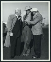 Spencer Tracy, James Stewart, and director Billy Wilder on the set of The Spirit Of St. Louis