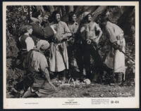 Bobby Driscoll, Robert Newton, Ralph Truman, David Davies, and others in Treasure Island