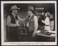 Johnny Mack Brown, Ed Cassidy, Riley Hill, and Jennifer Holt in Trigger Fingers
