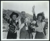 Barbara Hale, Rita Corday, and Thurston Hall in West of the Pecos