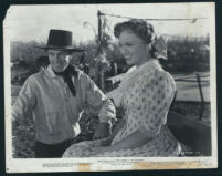 Gary Cooper and Doris Davenport in The Westerner