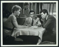 Sally Forrest, Dana Andrews, and Howard Duff in While The City Sleeps