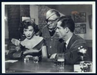 Ida Lupino, director Fritz Lang, and Dana Andrews on the set of While The City Sleeps