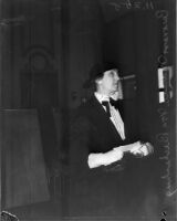 Austrian Baroness Marcia C. Reichenberg de Pilis in court during her divorce hearing, Los Angeles, 1935