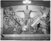 "Youth Arisen" mural panel by Leo Katz at the Frank Wiggins Trade School, Los Angeles, 1935