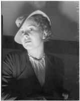 Portrait of Lillie Mae Parr wearing a hat, Los Angeles, 1930s