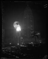 Electrical display during the Hoover Dam Power Inaugural, Los Angeles, 1936