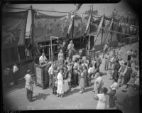 Several booths at the county fair, Los Angeles, 1936