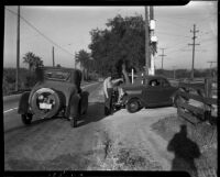 Scene of assassination attempt of Buron Fitts, Los Angeles, 1937