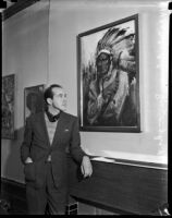 John Coleman Burroughs exhibits oil paintings at Stendahl Gallery, Los Angeles, 1937