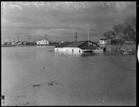 Homes submerged in floodwaters, Los Angeles, 1930s