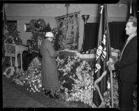 Funeral service for longshoreman Norman "Big Bill" Gregg, San Pedro, 1937