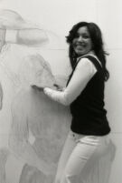 Delia Perez and Sergio's mural
