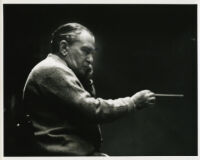 Fritz Reiner conducting during a rehearsal, 1947 [descriptive]