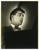John Browning at the piano, 1958 [descriptive]
