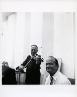 Jascha Heifetz playing the violin with Brooks Smith at the piano, 1966 [descriptive]