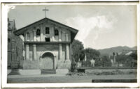 Original adobe chapel at the San Francisco de Asís Mission, San Francisco, circa 1887
