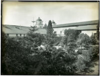 View of the holy garden at Mission Santa Barbara, Santa Barbara, circa 1898