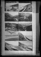 Four views of Las Flores Canyon and six views of the nearby coastline and Castle Rock, Malibu and Topanga, circa 1912-1925