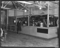 Interior view of an automotive parts store (unidentified), California, circa 1915-1930