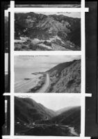 Views of Las Flores Canyon and the Malibu coast in the area of the canyon, Malibu, circa 1912