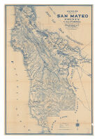 Denny’s pocket map of San Mateo County, California