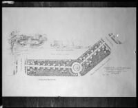 Sketch of Beverly Hills Parkway development, Beverly Hills, 1930