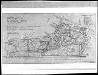 Preliminary study and general site plan for Centinela Park, Inglewood, 1945