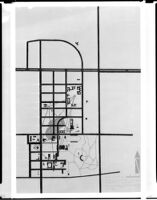 Basic plot plan for the Claremont Colleges, Claremont, 1945