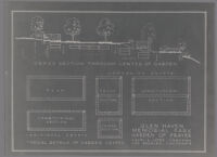 Cross section plan for garden of prayer, Glen Haven Memorial Park, San Fernando, [1946?]