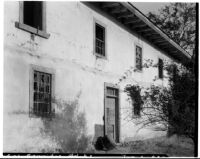 Rancho Los Cerritos, view from patio of decaying house, Long Beach, 1930