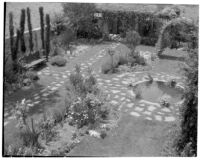 Dr. Edward Bodman residence, walled garden, Pasadena, 1930