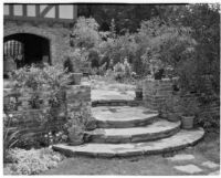 Dr. Edward Bodman residence, garden terrace, San Marino, 1930