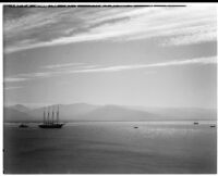 Ships and boats in Todos Santos Bay, Ensenada, 1926