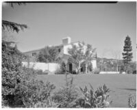 Grant residence, lawn and house, Beverly Hills, 1931