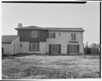 Henry H. Clock residence, facade and front yard before landscaping, Long Beach, 1933