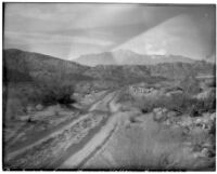 View of San Jacinto Mountains, Morongo Valley, 1935