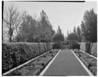 Harvey Mudd Residence, garden adjacent to pool, Beverly Hills, 1933