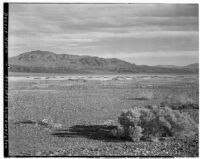View across flatland towards mountains, Death Valley, 1927