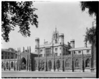 The New Court at St. John's College, view of the cloister and gateway, Cambridge, England, 1929