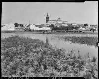 Water in a field outside the city of Los Palacios y Villafranca, Spain, 1929